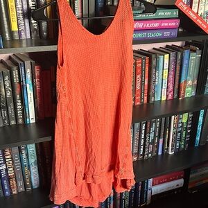 Orange Sleeveless Tank Top
